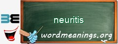 WordMeaning blackboard for neuritis